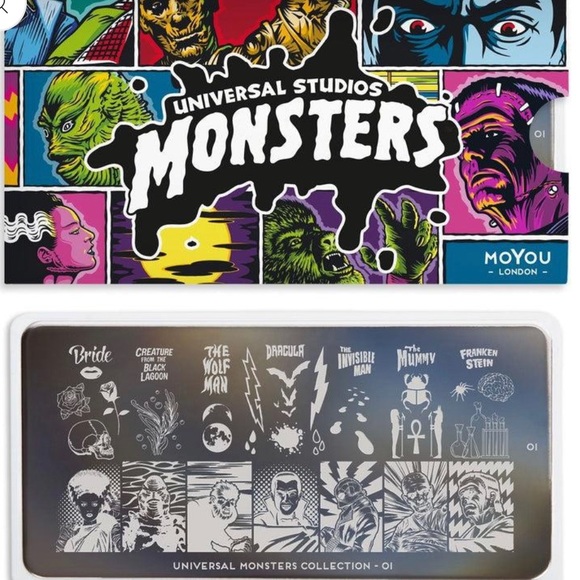 MoYou London Monsters 01 special edition nail art stamping plate - Picture 2 of 3